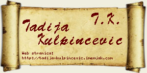 Tadija Kulpinčević vizit kartica